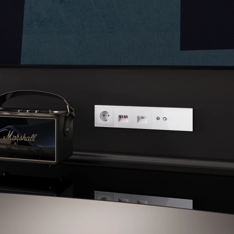 Акустическая розетка (белый глянцевый) Voltum S70 VLS060301