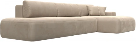 Диван угловой Лига-036 НПБ Модерн Лонг правый угол (Бежевый/Велюр) Лига Диванов арт.121424