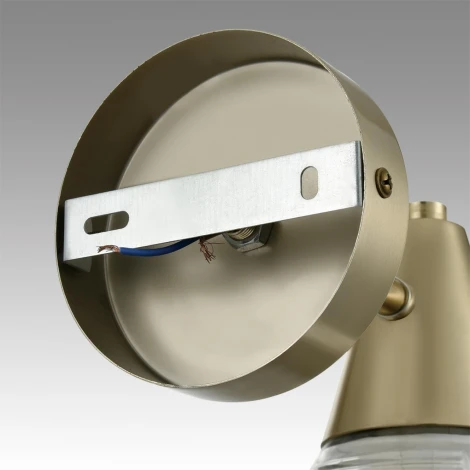 Бра Lumion Corne 6596/1W латунь титаниум/прозрачный, металл/стекло E27 1*60W 220V