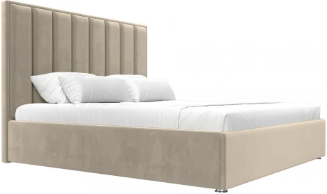 Кровать интерьерная Афродита 180 (Бежевый/Микровельвет) Лига Диванов арт.120584