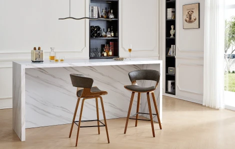 Стул барный JY3080-1109 коричневый PU#Y15-03/орех ESF 5846