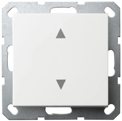 Выключатель жалюзи одноклавишный (белый глянцевый) Jasmart G-Classic G3018W