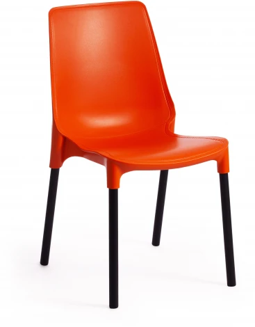 Стул GENIUS (mod 75) металл/пластик, 46x56x84cм, оранжевый/черные ножки Tetchair 15282