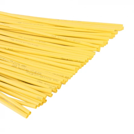 Трубка термоусадочная 5,0/2,5 мм длина 100 см. (желтый) Stekker 50264