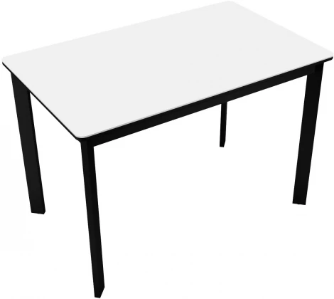 Стол DikLine LK110 Керамика Mono white (белый матовый) /подстолье черное/опоры черные арт.00-00075473