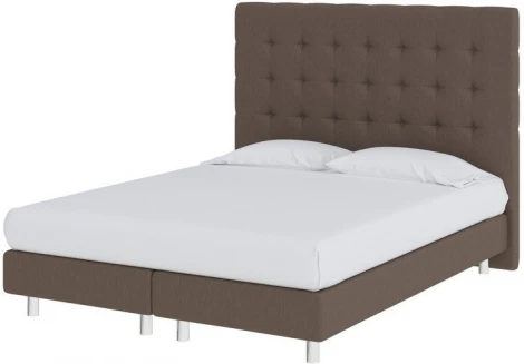 PROxSON Кровать Madrid Boxspring Lift (Ткань: Рогожка Savana Chocolate (шоколад)) 140x200