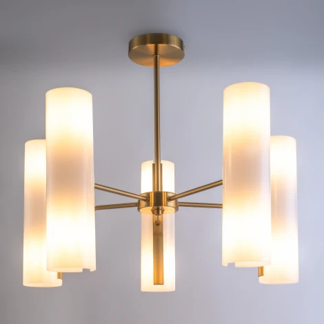 Потолочная люстра на штанге Freya Fiore FR5368CL-10BS (220V, круглые)