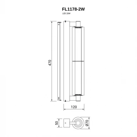 Настенный светильник светодиодный Fluorite Instante FL1178-2W