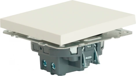 Переключатель одноклавишный перекрестный (белый) Stekker Эмили 49871