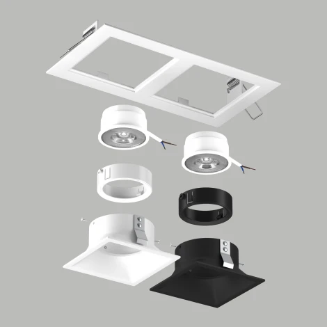 Встраиваемый светильник под LED модуль/ламп МR16 Lightstar Domino D5260607WBMOD (220V)