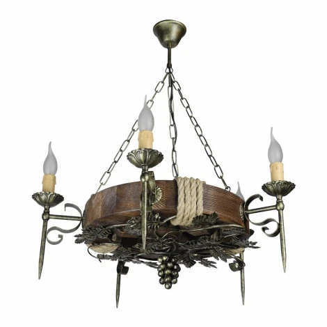 Подвесная люстра Тарьсма Лоза Лоза-5 (220V, на цепи, факел, виноград)