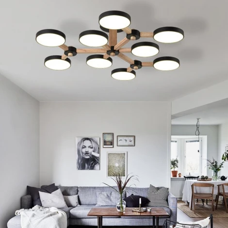 Потолочная люстра на штанге LED TURNA Черный ImperiumLoft Turna-X01 (178306-26, Умный дом, WiFi, голосовое управление)