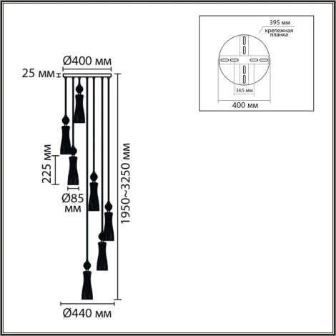 Потолочная люстра каскадная Lumion Emily 8268/7A хром/белый/прозрачный, металл/керамика/стекло Е14 7*40W 220V (на проводе)
