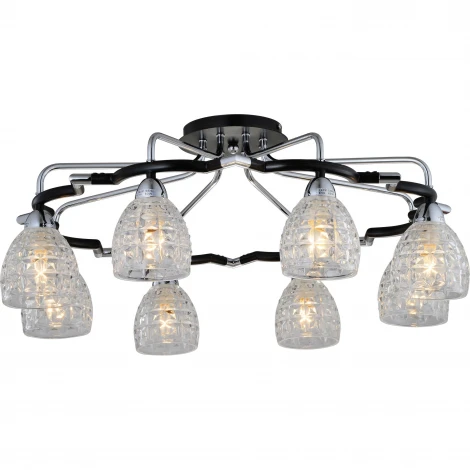 Потолочная люстра N-Light 412 412-08-63CDW chrome + dark wengue