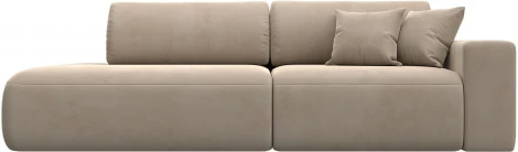 Диван прямой Лига-036 НПБ Модерн подлокотник справа (Бежевый/Велюр) Лига Диванов арт.121339