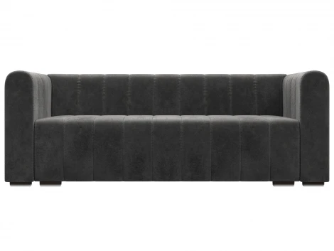 Диван прямой Лига-073 (ДСП,Фанера/Пластик/Велюр/Серый) Лига Диванов 129997