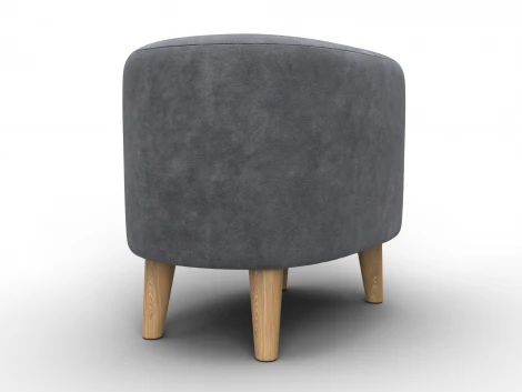 Пуф 003 (ДСП,Фанера/Дерево/Велюр/Темно-серый) Лига Диванов 132496