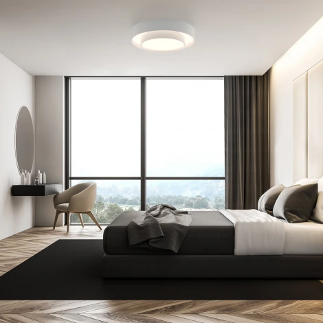 Потолочный светильник круглый светодиодный с пультом Eurosvet Force 90331/2 белый (регулировка яркости, 220V, круглые)