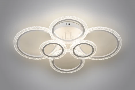 Потолочная люстра на штанге светодиодная с пультом Rivoli Marion 6107-109 (регулировка яркости, 220V)