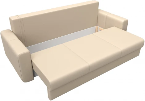 Диван прямой Лига-031 (Бежевый/Экокожа) Лига Диванов арт.121275