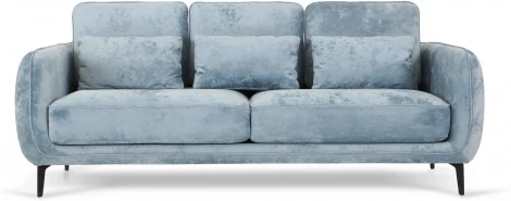 Диван Amsterdam трехместный ОГОГО (арт.785935), (Ткань,Велюр/Голубой)