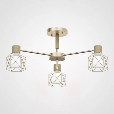 Потолочная люстра на штанге Corf B3 Champagne 3 Lamps ImperiumLoft Corf-B01 (189486-26) (220V)