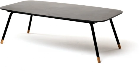 "Верона" журнальный стол из HPL 120х65, H40, каркас черный муар, цвет столешницы "серый гранит" 4SIS арт.УТ-00007156