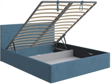 PROxSON Кровать Vector с бельевым ящиком (Ткань: Велюр Monopoly Прованский синий (792)) 180x200
