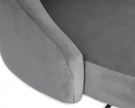 Набор 2 шт стул барный DOBRIN JOSEPH BLACK (серый велюр (MJ9-75))