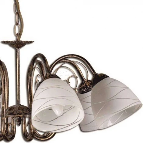 Люстра подвесная Day&Night, 8 плафонов, коричневый с золотом и белым