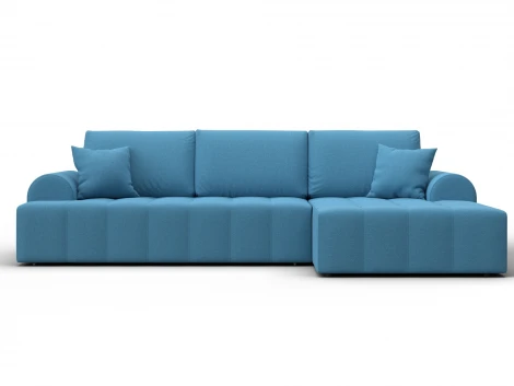 Диван угловой Лига-080 угол правый (ДСП/Пластик/Рогожка/Голубой) Лига Диванов 134743