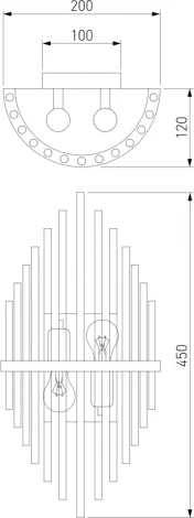 Настенный светильник Wi-Fi Bogate's Allure 355/2 хром (220V)