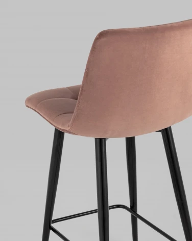 Стул полубарный Stool Group Джанго велюр пыльно-розовый высота сиденья 60 см УТ000035293