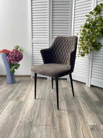 Стул HERMAN ГРАФИТ #14 велюр / черный каркас