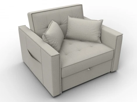 Кресло-кровать Лига-104 (80) (ЛДСП,Брус,Фанера,Рогожка/Бежевый) Лига Диванов 134842