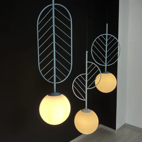 Подвесной светильник Leaf A Голубой ImperiumLoft Leaf01 (178148-26) (220V, на проводе, шар)