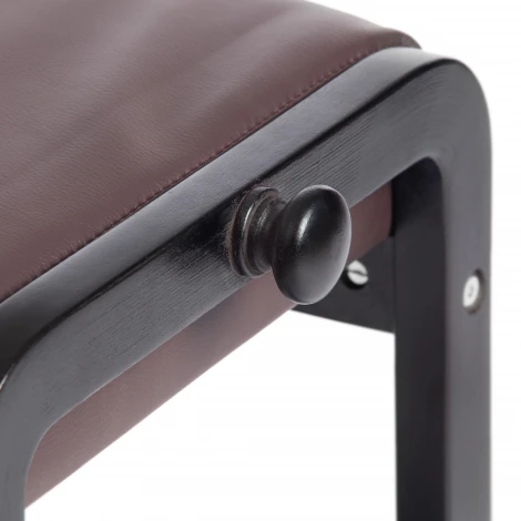 Обувница AX-1021 дерево: венге #9, экокожа темно-коричневая (дерево береза/экокожа)