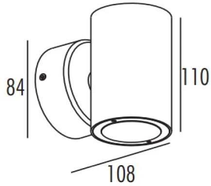 Уличный настенный светильник Oasis Light TUBE LED W78064 S (220V, IP54)