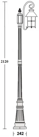Наземный фонарь IP44 Oasis Light CAIOR 1 81509/18/PartA Bl