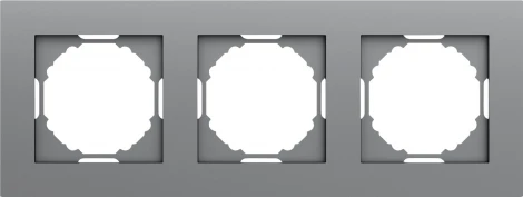 Рамка 3-я, матовый серый Donel A07 DE21340