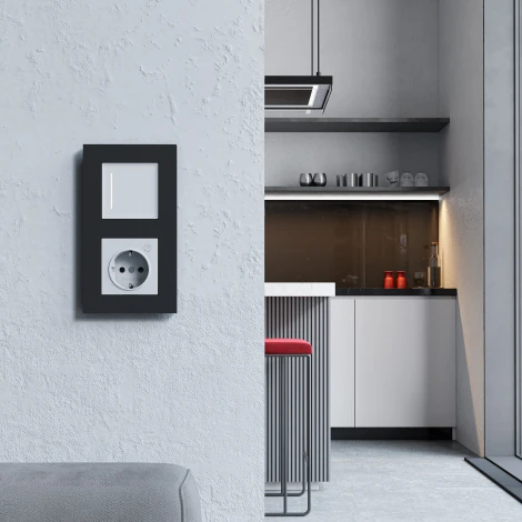 Рамка на 2 поста (черный софт) Werkel W0022908 (a062800)