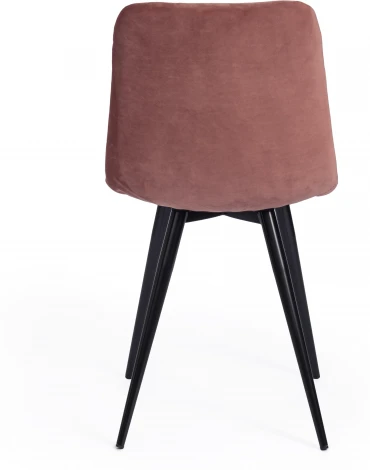 Стул CHILLY (mod. 7095-1) / 1 шт. в упаковке (Ткань,Металл /Коралловый,Черный)