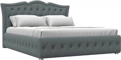 Кровать интерьерная Герда 160 (Серый/Рогожка) Лига Диванов арт.123066