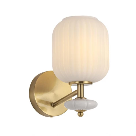 Бра Lumion Alegra 8334/1W бронза/белый, металл/керамика/стекло E27 40W 220V