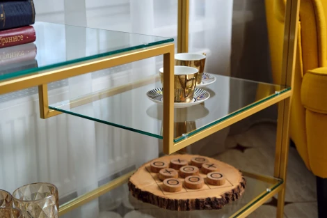 Консольный стол AllConsoles 1011-CG clear золотой