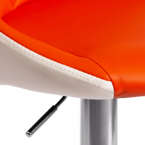 Стул барный MESSY (mod. KY704C) черный/белый/хром (металл/экокожа)