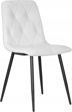 Стул обеденный DOBRIN CHILLY ROMBO (Светло-серый Simple 29, основание черный) 006 ROMBO, цвет сиденья светло-серый основания черный