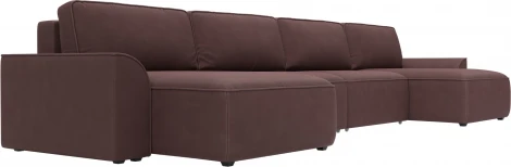 Диван п-образный Лига-048 НПБ лонг Лига Диванов (Замша) арт.128360