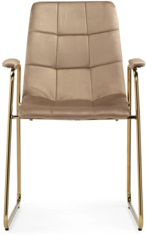 Стул Woodville на металлокаркасе Lana beige / gold 15545