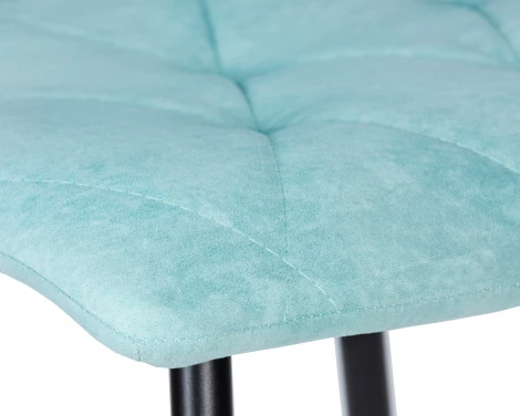 Стул обеденный DOBRIN CHILLY ROMBO (Тиффани Simple 51, основание черное) 006 ROMBO, цвет сиденья тиффани основания черный